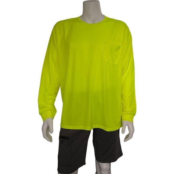 🔧Men’s T-Shirt DieHard Long Sleeve Size XXL Safety Yellow - Picture 1 of 12